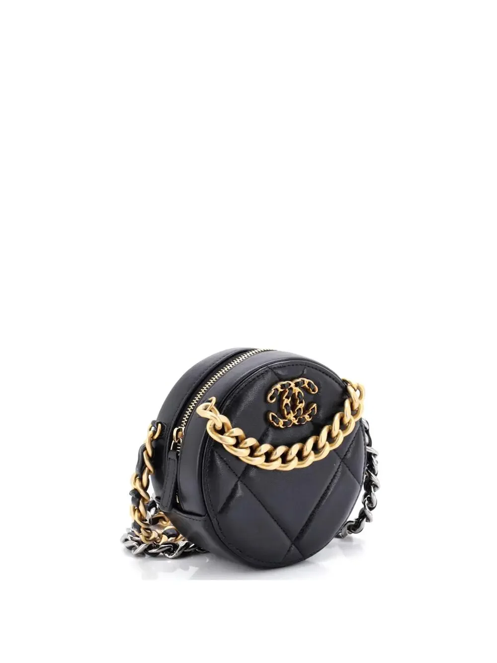 Chanel 19 Round Clutch With Chain #233965C25B